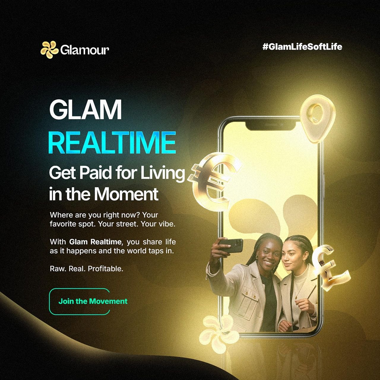 GlamRealtime feature on Glamour earning platform Nigeria