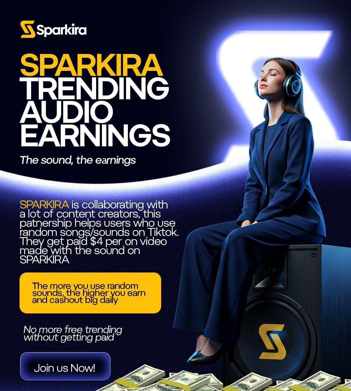 Sparkira earning platform Nigeria trending audio earnings feature