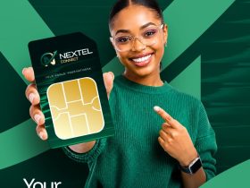 NEXTEL PROMOTION FLYER (A GIRL HOLDING NEXTEL SIMCARD)