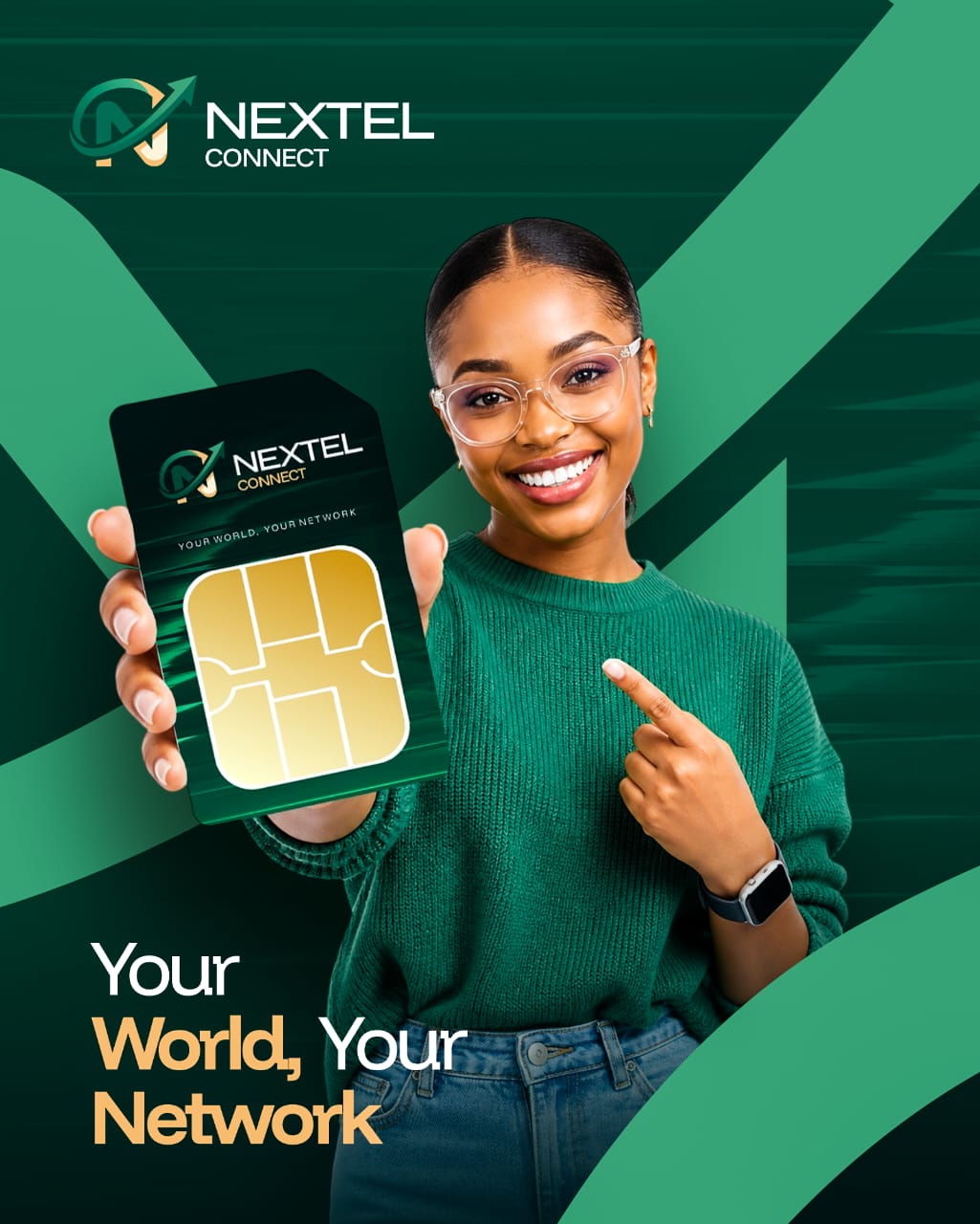 NEXTEL PROMOTION FLYER (A GIRL HOLDING NEXTEL SIMCARD)